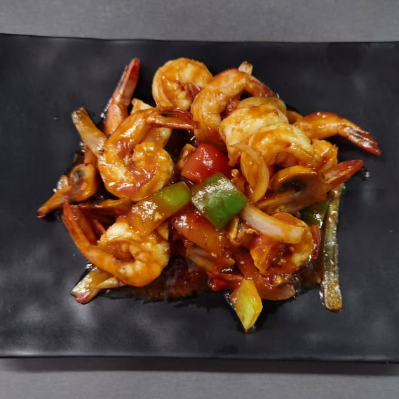 Crevettes à la sauce piquante